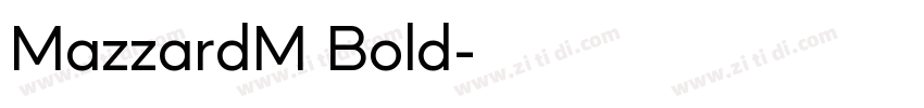 MazzardM Bold字体转换